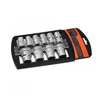 TACTIX - ΚΑΡΥΔΑΚΙΑ 1/2 inch CR-V ΕΞΑΓΩΝΑ ΣΕΤ 10τεμ. ΣΕ ΒΑΣΗ (365111)