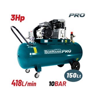 BORMANN - BAT5070 PRO ΑΕΡΟΣΥΜΠΙΕΣΤΗΣ ΜΕ ΙΜΑΝΤΑ, 150L, 3Hp (030843)