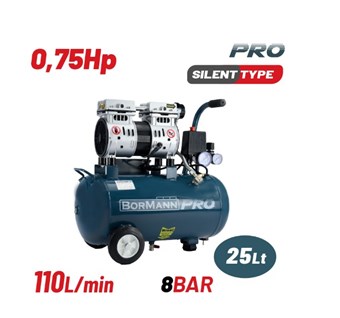 BORMANN - BAT5080 PRO ΑΕΡΟΣΥΜΠΙΕΣΤΗΣ OIL LESS, 25L, 0.75Hp (030850)