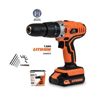 KRAUSMANN - 7250 ΚΡΟΥΣΤΙΚΟ ΔΡΑΠΑΝΟΚΑΤΣΑΒΙΔΟ 18V ΕΠΑΝΑΦΟΡΤΙΖΟΜΕΝΟ 