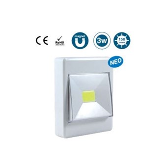 SMARTLIGHT - ΦΩΤΙΣΤΙΚΟ ΜΠΑΤΑΡΙΑΣ ΜΕ ΔΙΑΚΟΠΤΗ COB LED 3W 150Lm (400)