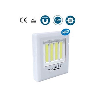 SMARTLIGHT - ΦΩΤΙΣΤΙΚΟ ΜΠΑΤΑΡΙΑΣ ΜΕ ΔΙΑΚΟΠΤΗ 4 COB LED 12W 400Lm (480)