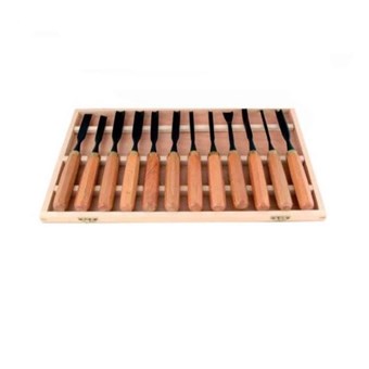 ΣΚΑΡΠΕΛΑ ΞΥΛΟΓΛΥΠΤΙΚΗΣ ΚΙΝΑΣ ΜΕ ΞΥΛΙΝΗ ΛΑΒΗ ΣΕΤ 12τεμ. (OT.071045)