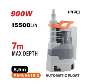 NAKAYAMA - NP1080 ΥΠΟΒΡΥΧΙΑ ΑΝΤΛΙΑ ΑΚΑΘΑΡΤΩΝ ΥΔΑΤΩΝ ΜΕ ΕΝΣΩΜΑΤΩΜΕΝΟ ΦΛΟΤΕΡ, 900W
