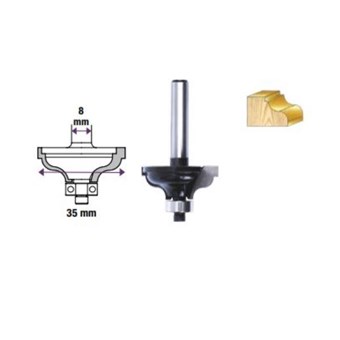 TACTIX - ΚΟΠΤΗΡΑΣ ΡΟΥΤΕΡ ΠΡΟΦΙΛ ΜΕ ΟΔΗΓΟ 35mm (42749)