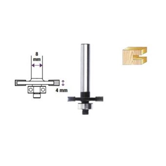 TACTIX - ΚΟΠΤΗΡΑΣ ΡΟΥΤΕΡ ΠΡΟΦΙΛ ΕΣΩΤΕΡΙΚΗΣ ΠΑΤΟΥΡΑΣ ΜΕ ΟΔΗΓΟ 4mm (42750)