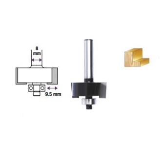 TACTIX - ΚΟΠΤΗΡΑΣ ΡΟΥΤΕΡ ΓΩΝΙΑΣ ΜΕ ΟΔΗΓΟ  9.5mm (42753)