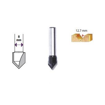 TACTIX - ΚΟΠΤΗΡΑΣ ΡΟΥΤΕΡ ΚΩΝΙΚΩΝ ΑΥΛΑΚΩΣΕΩΝ ΤΥΠΟΥ V 12.7mm (42740)