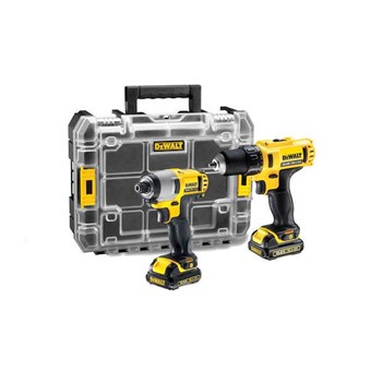 DEWALT - DCK211L2T ΣΕΤ DCD710 ΚΟΜΠΑΚΤ ΔΡΑΠΑΝΟΚΑΤΣΑΒΙΔΟ+DCF815 ΚΟΜΠΑΚΤ ΠΑΛΜΙΚΟ ΚΑΤΣΑΒΙΔΙ 2x3.0Ah ΣΕ ΒΑΛΙΤΣΑ ΜΕΤΑΦΟΡΑΣ