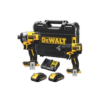 DEWALT - DCK2062P2T 18V XR LI-ION ΚΡΟΥΣΤΙΚΟ ΔΡΑΠΑΝΟΚΑΤΣΑΒΙΔΟ + ΠΑΛΜΙΚΟ ΚΑΤΣΑΒΙΔΙ ΣΕ ΕΡΓΑΛΕΙΟΘΗΚΗ, 2 x 5.0 Ah Li-ion  