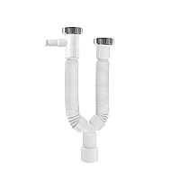 VIOSPIRAL - ΣΙΦΩΝΙΑ ΝΕΡΟΧΥΤΗ ΔΙΠΛΑ ΜΕ ΕΞΑΓΩΓΗ ΠΛΥΝΤΗΡΙΟΥ 1 1/2 inch x Ø40-50 (00-0094/S)