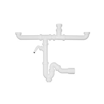 NOVO - ΣΙΦΩΝΙ ΝΕΡΟΧΥΤΗ ΤΡΙΠΛΟ ΜΕ ΕΞΟΔΟ Ø50 1 1/2 x 1 1/2 inch  ΧΩΡΙΣ ΒΑΛΒΙΔΕΣ (55-09125)