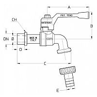 CIMBERIO - ΣΦΑΙΡΙΚΗ ΚΑΝΟΥΛΑ 1/2 inch RUBISTAR ΑΝΤΙΠΑΓΩΤΙΚΗ CIM 34/1 (03-01034/1)