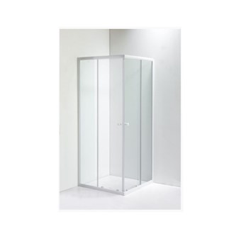 GLORIA BIANCA ΚΑΜΠΙΝΑ ΤΕΤΡΑΓΩΝΗ 80x80cm ΛΕΥΚΗ ΜΕ ΔΙΑΦΑΝΕΣ ΓΥΑΛΙ ΣΚΕΤΗ (80-4080) - HUIDA