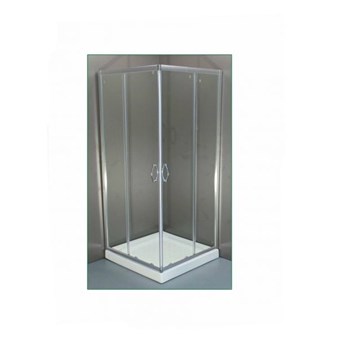 GLORIA ASCOT TRANS ΚΑΜΠΙΝΑ ΤΕΤΡΑΓΩΝΗ ΛΕΥΚΗ ΜΕ ΔΙΑΦΑΝΕΣ ΓΥΑΛΙ ΣΚΕΤΗ (70-1940) - HUIDA