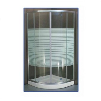 GLORIA BUFFON STR ΚΑΜΠΙΝΑ ΗΜΙΚΥΚΛΙΚΗ ΛΕΥΚΗ ΜΕ ΔΙΑΦΑΝΕΣ ΓΥΑΛΙ ΜΕ ΓΡΑΜΜΕΣ ΣΚΕΤΗ (80-8800) - HUIDA