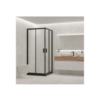 GLORIA NERA - AMERICA TRANS ΚΑΜΠΙΝΑ ΤΕΤΡΑΓΩΝΗ ΜΑΥΡΗ ΜΕ ΔΙΑΦΑΝΕΣ ΓΥΑΛΙ ΣΚΕΤΗ (38-5480) - HUIDA