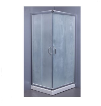  GLORIA PARAL ΜΑΤ ΚΑΜΠΙΝΑ ΤΕΤΡΑΓΩΝΗ ΜΕ ΜΑΤ ΓΥΑΛΙ ΣΚΕΤΗ 70x90x180 (80-8043) 