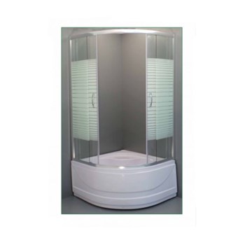 GLORIA NOTA STR ΚΑΜΠΙΝΑ ΗΜΙΚΥΚΛΙΚΗ ΜΕ ΔΙΑΦΑΝΕΣ ΓΥΑΛΙ ΜΕ ΓΡΑΜΜΕΣ ΣΚΕΤΗ (90-9020) - HUIDA