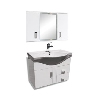 GLORIA BANDA UP WHITE ΠΑΓΚΟΣ ΜΕ ΣΥΡΤΑΡΙΑ (56-3092) ΜΕ ΝΙΠΤΗΡΑ ΠΟΡΣΕΛΑΝΗΣ (27-3092) & ΕΡΜΑΡΙΟ FINO 2 ΜΕ ΦΩΤΑ LED (15-0008) - HUIDA