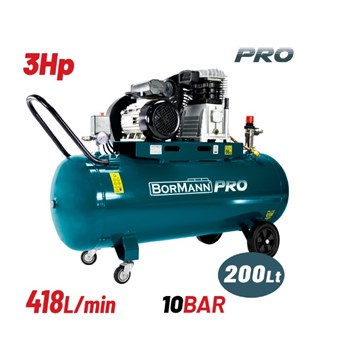 BORMANN - BAT5090 PRO ΑΕΡΟΣΥΜΠΙΕΣΤΗΣ ΜΕ ΙΜΑΝΤΑ 200Lt, 3Hp