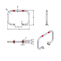 DOORADO - ΑΡΘΡΩΤΗ ΜΠΑΡΑ ΤΥΠΟΥ C ΜΕ 2 ΠΟΔΙΑ (HSC2L-8050-4218-GAL)
