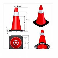 DOORADO - ΚΩΝΟΣ ΣΗΜΑΝΣΗΣ ΕΛΑΣΤΙΚΟΣ 45cm (PARK-DH-TC-45)