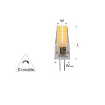 LED ΛΑΜΠΑ ADELEQ G4 ΣΙΛΙΚΟΝΗΣ MAT 3W 12VAC/DC ΝΤΙΜΑΡΙΖΟΜΜΕΝΗ ΛΕΥΚΟ ΦΩΣ 4000Κ (13-090319)