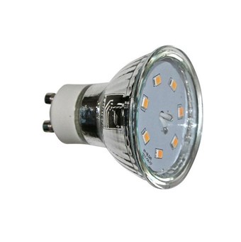 LED ΛΑΜΠΑ ADELEQ GU10 ΓΥΑΛΙΝΟ 4W 230V 105° ΘΕΡΜΟ ΦΩΣ 3000Κ (13-40400)