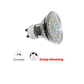 LED ΛΑΜΠΑ ADELEQ GU10 SMD ΓΥΑΛΙΝΗ 5W 230V 110° ΝΤΙΜΑΡΙΖΟΜΜΕΝΗ 3 ΕΠΙΠΕΔΩΝ ΛΕΥΚΟ ΦΩΣ 4000Κ (13-10293519)