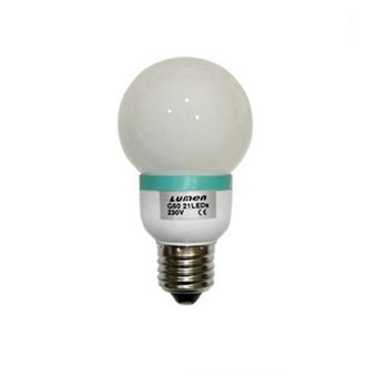 LED ΛΑΜΠΑ ADELEQ GLOBE 21LED 1.2W E27 230V ΜΠΛΕ ΦΩΣ (14-60214)
