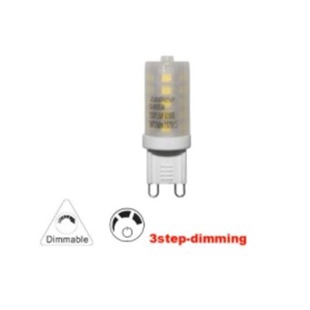 LED ΛΑΜΠΑ ADELEQ G9 3,5W 230V ΚΕΡΑΜΙΚΗ ΒΑΣΗ ΝΤΙΜΑΡΙΖΟΜΜΕΝΗ 3 ΕΠΙΠΕΔΩΝ ΘΕΡΜΟ ΦΩΣ 3000Κ (13-9935009)