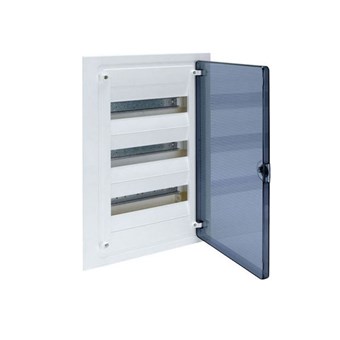 HAGER - GOLF ΠΙΝΑΚΑΣ ΡΕΥΜΑΤΟΣ ΧΩΝΕΥΤΟΣ 3x18 ΜΕ ΔΙΑΦΑΝΗ ΠΟΡΤΑ (VF318TA)