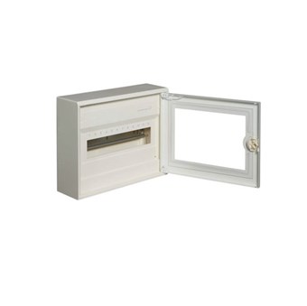 HAGER - VOLTA ΠΙΝΑΚΑΣ ΡΕΥΜΑΤΟΣ ΕΠΙΤΟΙΧΟΣ 1x12 ΜΕ ΔΙΑΦΑΝΗ ΠΟΡΤΑ (VA12G)