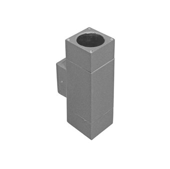 ADELEQ - ΣΠΟΤ ΕΞΩΤΕΡΙΚΟΥ ΧΩΡΟΥ ΑΛΟΥΜΙΝΙΟΥ ΕΠΙΤΟΙΧΟ ΔΙΠΛΗΣ ΚΑΤΕΥΘΥΝΣΗΣ ΓΚΡΙ 63x63 ΓΙΑ 2 ΛΑΜΠΕΣ GU10 (3-906126)