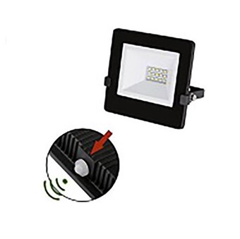 ADELEQ - ΠΡΟΒΟΛΕΑΣ LED SLIM 10W 230V ΜΑΥΡΟΣ ΜΕ ΦΩΤΟΚΥΤΤΑΡΟ ΛΕΥΚΟ ΦΩΣ 4000Κ (3-0301011)