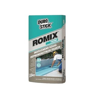 DUROSTICK ROMIX THERMO ΙΝΟΠΛΙΣΜΕΝΗ ΚΟΛΛΑ ΘΕΡΜΟΜΟΝΩΤΙΚΩΝ ΠΛΑΚΩΝ ΓΙΑ ΤΟΙΧΟΥΣ & ΤΑΡΑΤΣΕΣ 25kg (ΚΠΡΘ25)