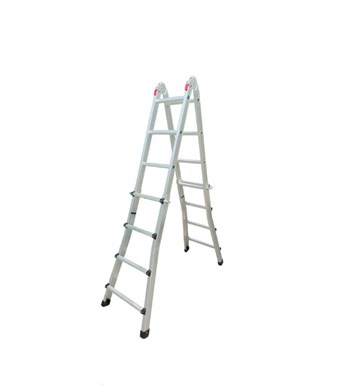 BORMANN - BHL9080 ΣΚΑΛΑ ΑΛΟΥΜΙΝΙΟΥ ΔΙΠΛΗ 4+4 ΠΟΛΑΠΛΩΝ ΧΡΗΣΕΩΝ ΤΗΛΕΣΚΟΠΙΚΗ & ΔΩΡΟ ΑΜΑΝΙΚΟ ΜΠΟΥΦΑΝ (051428)