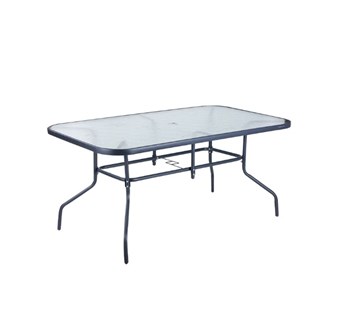 BORMANN - BSP1140 ΤΡΑΠΕΖΙ ΕΞ. ΧΩΡΟΥ ΜΕΤΑΛΛΙΚΟ ΜΕ ΓΥΑΛΙΝΗ ΕΠΙΦΑΝΕΙΑ (150x90x72cm)