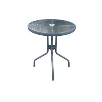 BORMANN - BSP1145 ΤΡΑΠΕΖΙ ΕΞ. ΧΩΡΟΥ ΜΕΤΑΛΛΙΚΟ ΜΕ ΓΥΑΛΙΝΗ ΕΠΙΦΑΝΕΙΑ Φ60x72cm