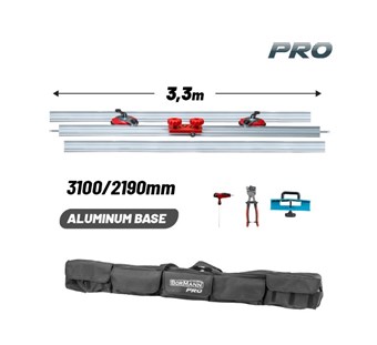 BORMANN - BTC4550 ΚΟΦΤΗΣ ΠΛΑΚΙΔΙΩΝ XL 3.3m ΜΕ ΡΑΓΕΣ ΑΛΟΥΜΙΝΙΟΥ ΚΑΙ ΕΞΑΡΤΗΜΑΤΑ (051305)
