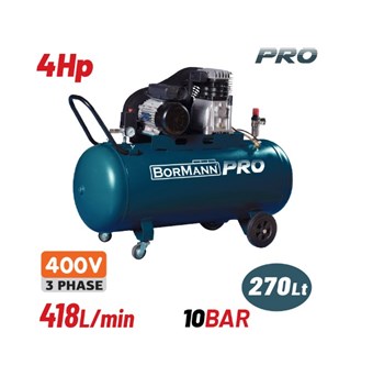 BORMANN - BAT5300 ΑΕΡΟΣΥΜΠΙΕΣΤΗΣ ΙΜΑΝΤΑ ΤΡΙΦΑΣΙΚΟΣ 4hp/270L 481L/min (045786)