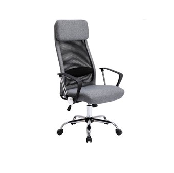 BORMANN - BSF1820 ΚΑΡΕΚΛΑ ΓΡΑΦΕΙΟΥ QUEEN, ΓΚΡΙ ΜΕ ΑΝΑΚΛΗΣΗ 61x64xH115-125cm (051343)