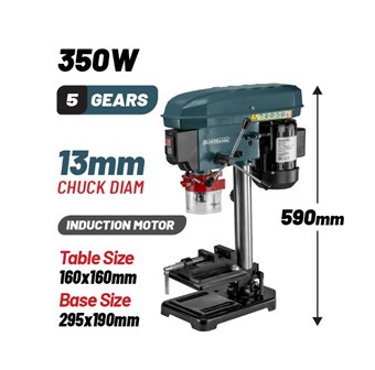 BORMANN - BKD1310 ΚΟΛΩΝΑΤΟ ΔΡΑΠΑΝΟ ΠΑΓΚΟΥ Φ13mm 350W (053804)