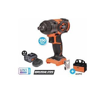 KRAUSMANN - U75020-14SB ΜΠΟΥΛΟΝΟΚΛΕΙΔΟ 20V + ΜΠΑΤΑΡΙΑ 4.0Ah + ΤΑΧΥΦΟΡΤΙΣΤΗΣ + ΤΣΑΝΤΑ (68809)