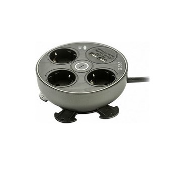 SAS - ΠΟΛΥΜΠΡΙΖΟ ΔΙΚΟΣ ΠΕΡΙΣΤΡΕΦΟΜΕΝΟΣ ΜΕ 3θ. ΣΟΥΚΟ & 2θ. USB & ΔΙΑΚΟΠΤΗ (100-11-146) 