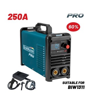 BORMANN - BIW2250 ΗΛΕΚΤΡΟΚΟΛΛΗΣΗ INVERTER ΑΠΟΔΟΣΗ 250Α/60% ΨΗΦ.ΟΘΟΝΗΣ ΜΕΓ.ΗΛΕΚΤΡΟΔΙΟ 5mm (061984)
