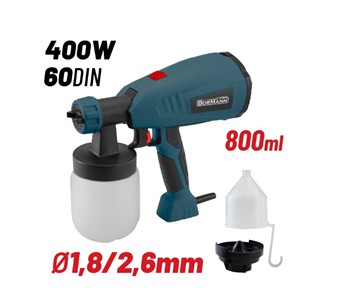 BORMANN - BPG8100 ΠΙΣΤΟΛΙ ΒΑΦΗΣ ΗΛΕΚΤΡΙΚΟ HVLP 400W 800ml (042525)