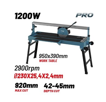 BORMANN - BTC3300 ΚΟΦΤΗΣ ΠΛΑΚΙΔΙΩΝ 1200W ΥΓΡAΣ ΚΟΠΗΣ Φ230x25.4x2,4mm ΚΟΠΗ 920mm (065449)