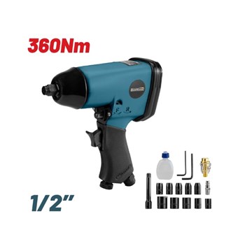 BORMANN - BAT6100 ΑΕΡΟΚΛΕΙΔΟ 1/2inch ΜΕ 10τεμ. ΚΑΡΥΔΑΚΙΑ ΡΟΠΗ 360Nm (055747)